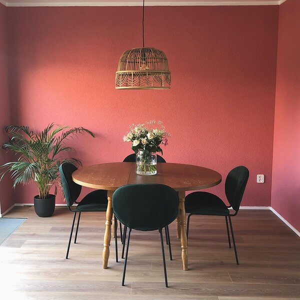 Lampada a sospensione orientale in rattan 44 cm - Michelle
