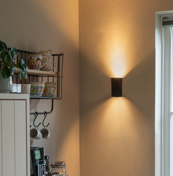 Applique da parete rotonda di design nera - Sabbir