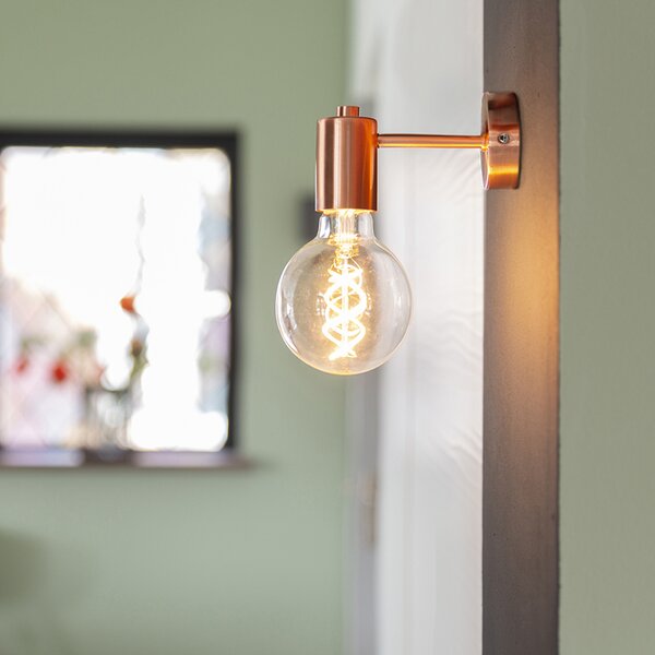 Lampada da parete Art Déco intelligente in rame incl. Lampadina WiFi G95 - Facil