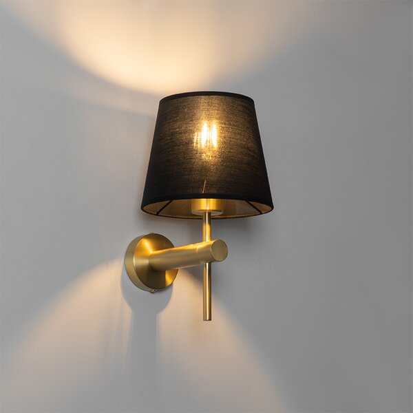Applique moderna in ottone con nero - Pluk