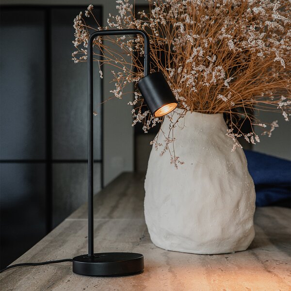 Lampada da tavolo moderna nera regolabile - Java