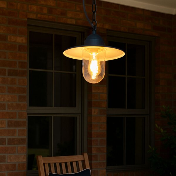 Lampada da esterno a sospensione rustica grigio scuro IP44 - Kansas grafite