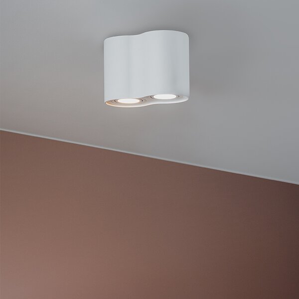 Faretto moderno bianco orientabile - Rondoo Duo