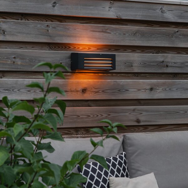 Applique da parete moderna antracite IP44 - Hurricane 1