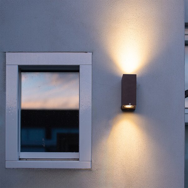 Set di 4 applique marrone ruggine 2 luci IP44 - Baleno I