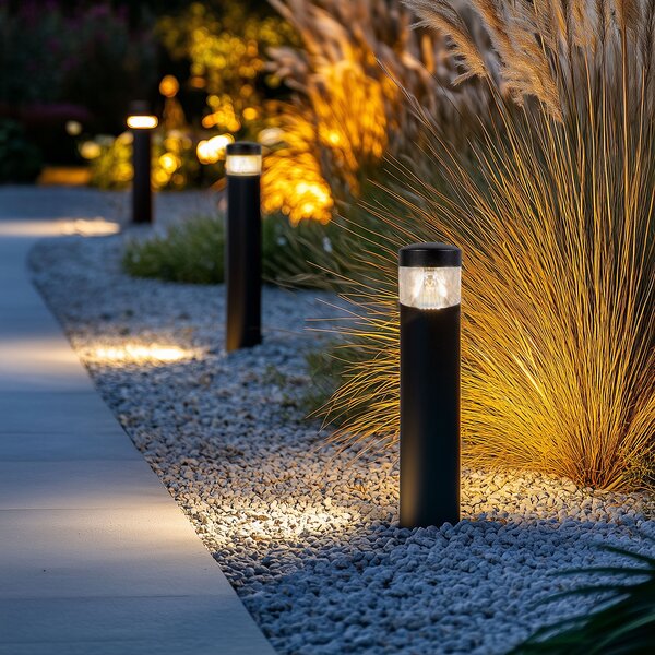 Lampada da esterno moderna nera 40 cm IP44 con LED - Roxy