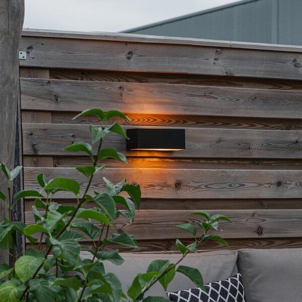 Lampada da parete moderna nera IP65 - Houks