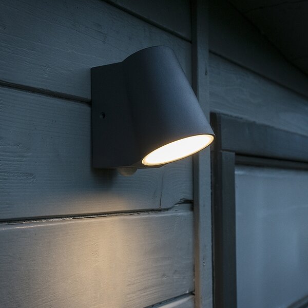 Lampada da esterno antracite con sensore di movimento incl. LED - Uma