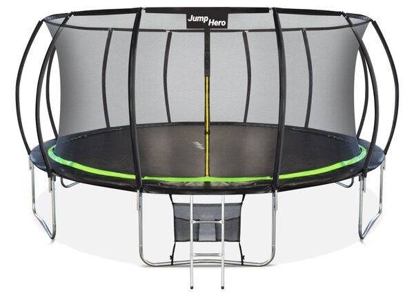 Trampolino da giardino premium con rete interna 488cm Jump Hero 16FT
