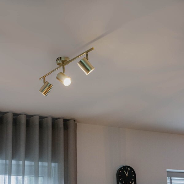 Plafoniera moderna ottone 3 luci orientabili - Jeana