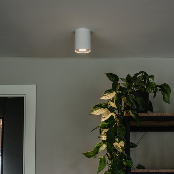 Set di 4 faretti da soffitto moderni bianchi orientabili e inclinabili - Rondoo Up