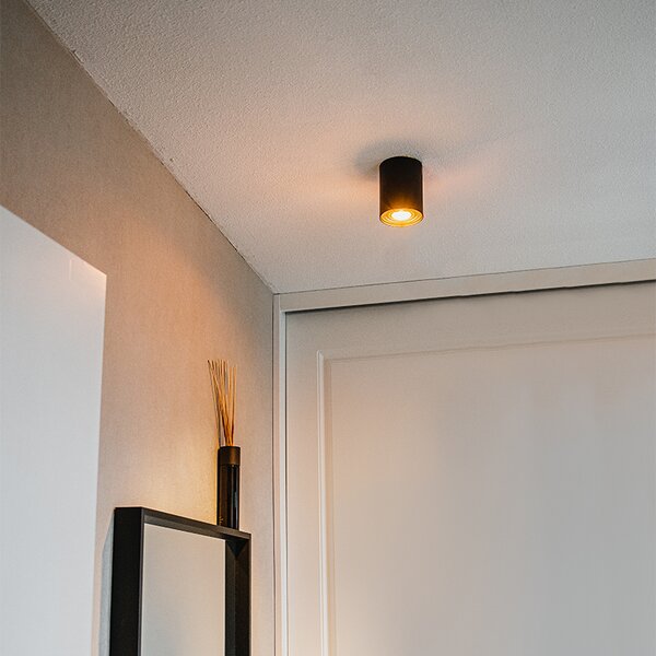 Faretto da soffitto nero con oro orientabile e inclinabile - Rondoo up