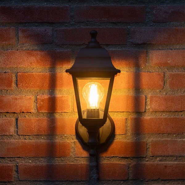 Lampada da parete per esterni classica nera IP44 - Capital
