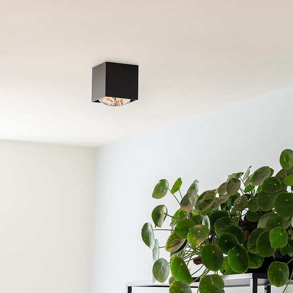 Faretto da incasso di design nero quadrato - Box