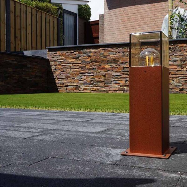 Lampada da esterno a stelo intelligente marrone ruggine 30 cm incl. Wifi P45 - Denmark