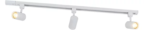 Sistema di illuminazione a binario moderno con 3 faretti bianco 1-Fase - Iconic Jeana