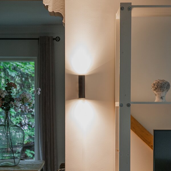 Applique moderna nera 2 luci - Jeana