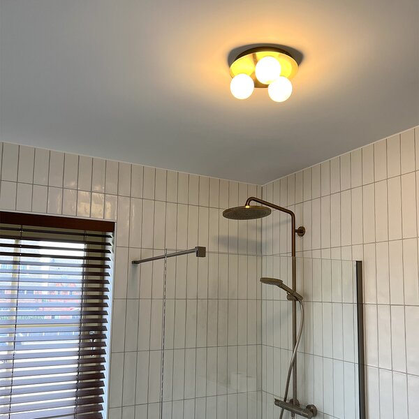 Plafoniera da bagno moderna ottone 3 luci - Cederic
