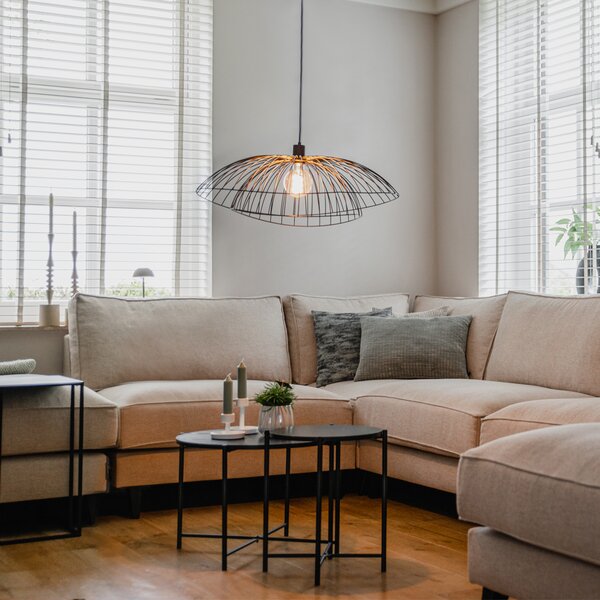 Lampada a sospensione di design nera 60 cm - Pua