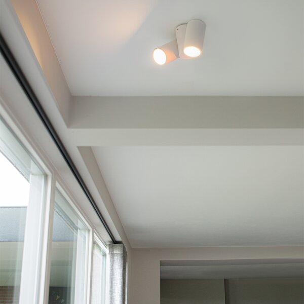 Faretto di design bianco 2 luci orientabile - Michael