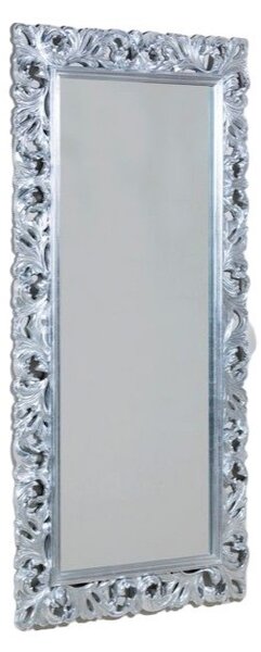 MOBILI 2G - Specchiera Barocca Intagliata In Foglia argento L.107xP.5 H.207 argento