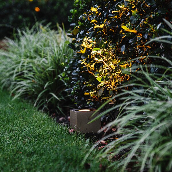 Faretto da giardino industriale marrone ruggine quadrato IP65 - Lennard