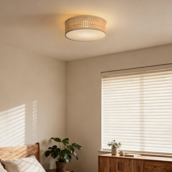 Lampada da soffitto orientale in rattan 30 cm - Tromma