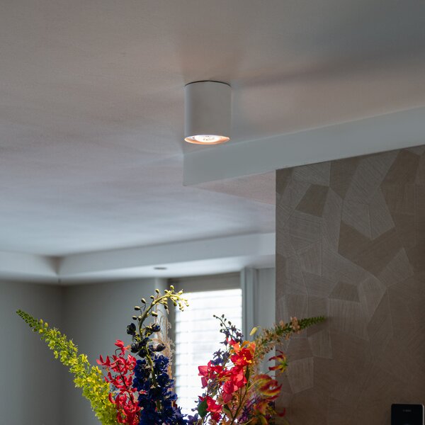 Faretto da soffitto moderno bianco orientabile e inclinabile AR70 - Rondoo Up