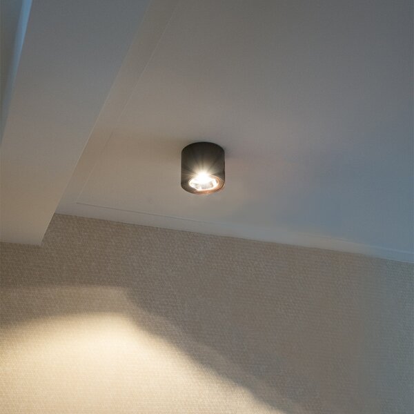 Set di 4 faretti da soffitto moderni neri orientabili e inclinabili AR111 - Rondoo Up