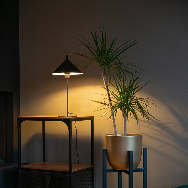 Lampada da tavolo di design nera - Triangolo