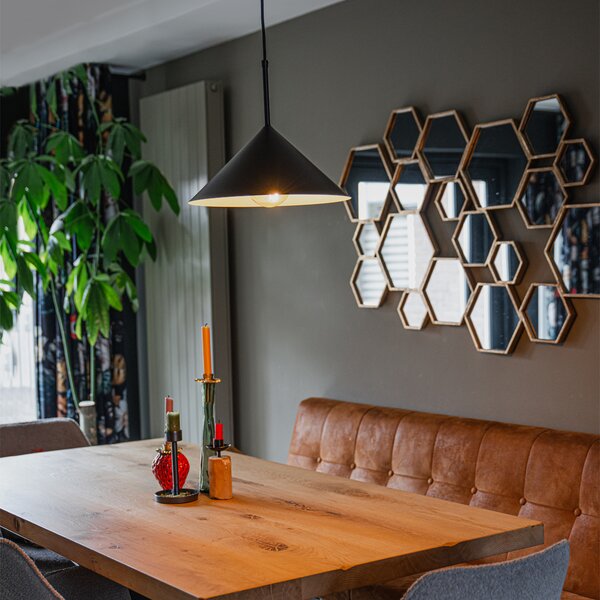 Lampada a sospensione di design nera - Triangolo