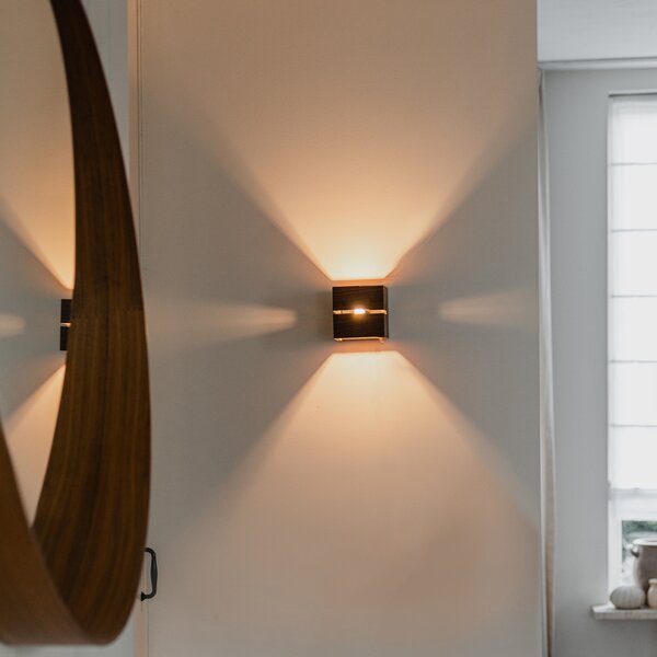 Applique da parete rustica in legno di noce 9,7 - Transfer Groove