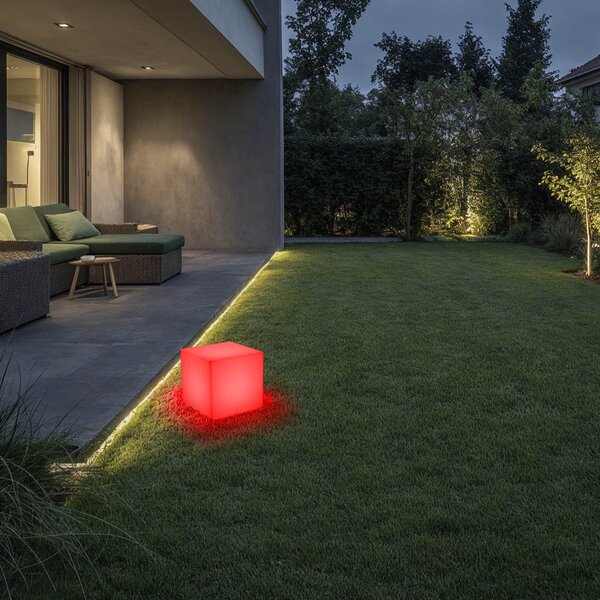 Lampada da esterno moderna bianca 30 cm quadrata IP44 - Nura
