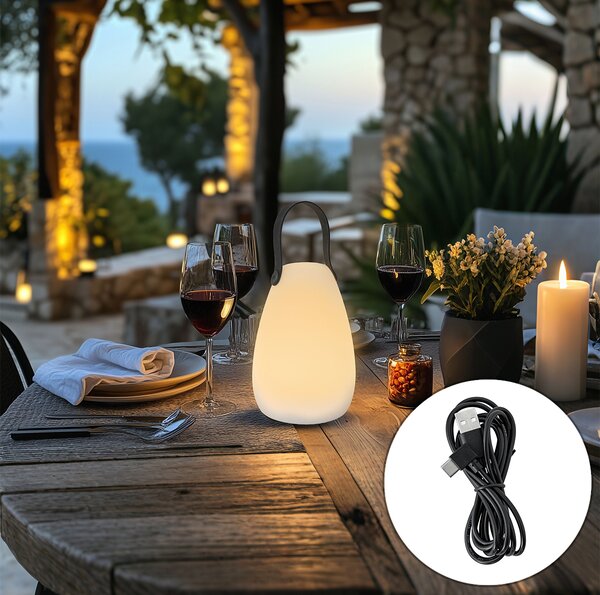 Lampada da tavolo moderna RGBW ricaricabile IP54 - Pion