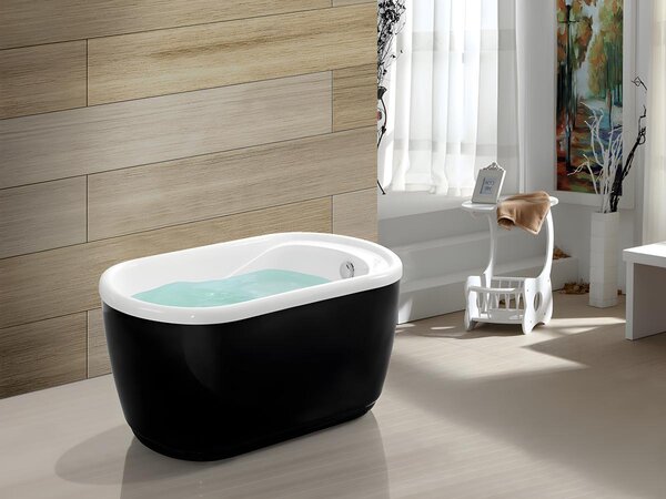 Vasca da bagno piccola 120x75xH65 cm - 240L - Nero - PICCOLA