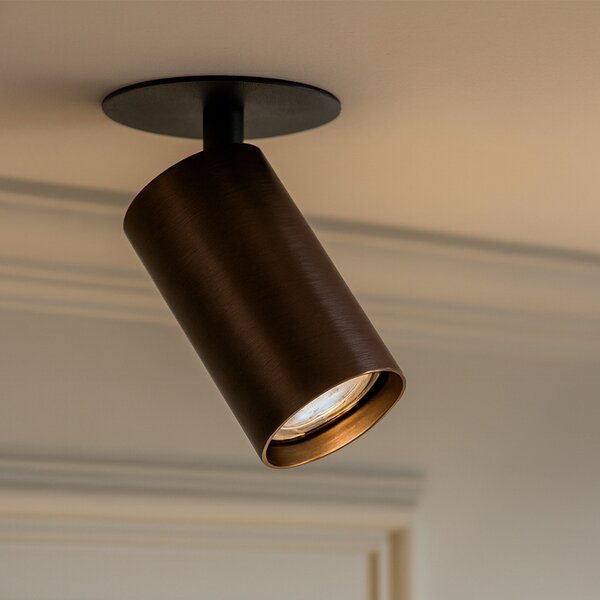 Faretto da incasso moderno bronzo scuro GU10 50mm - Chels