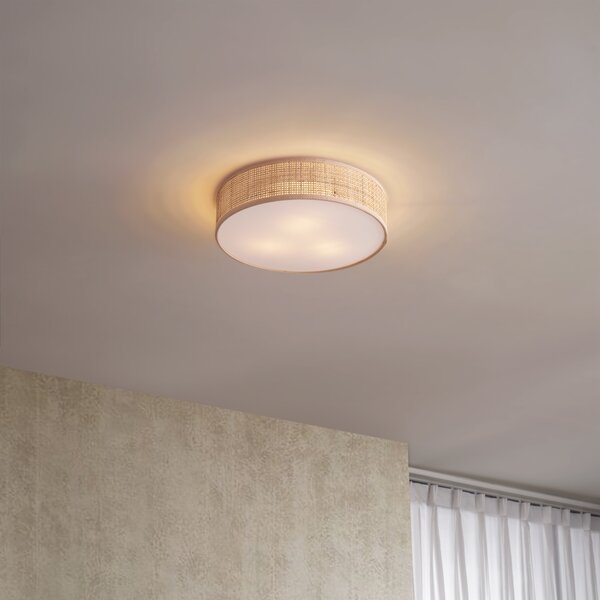 Lampada da soffitto orientale in rattan 38 cm - Trammy