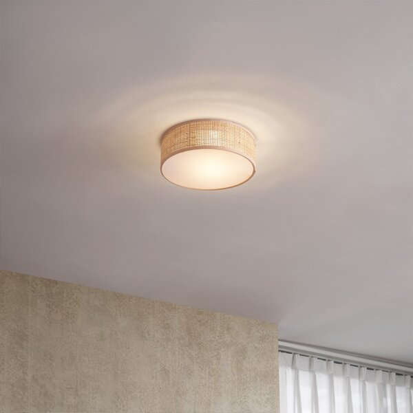 Lampada da soffitto in rattan orientale 30 cm - Trammy