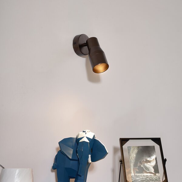 Faretto da soffitto moderno bronzo scuro GU10 Ø50mm - Stanley