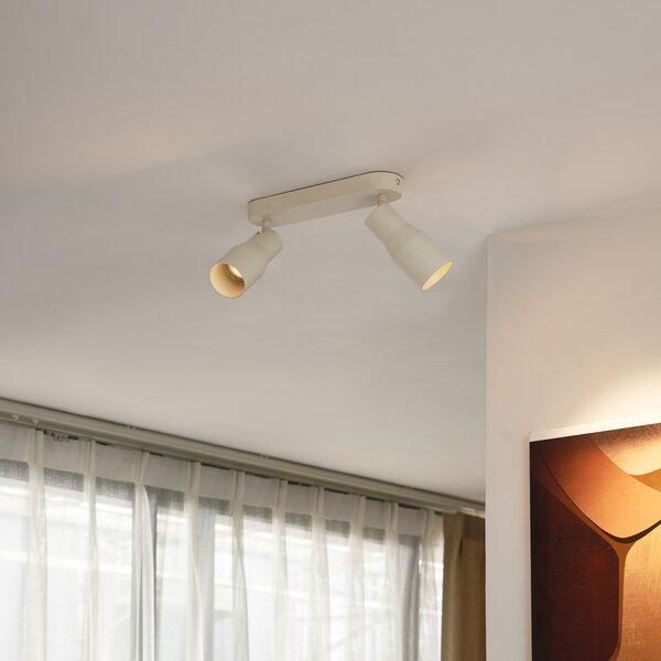 Faretto da soffitto rotondo beige GU10 50mm 2 luci - Stanley
