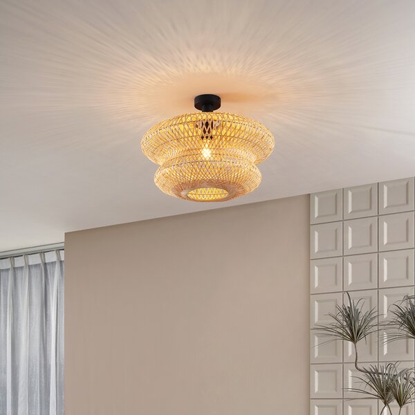 Lampada da soffitto in bambù orientale - Ostrava Double