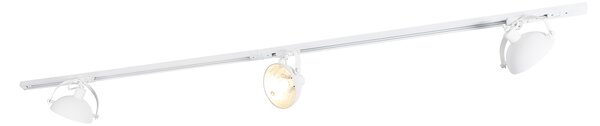 Sistema a binario monofase con 3 faretti orientabili bianchi - Magnax