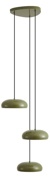 Lampada a sospensione retrò verde con paralume in metallo a 6 luci - Macaron