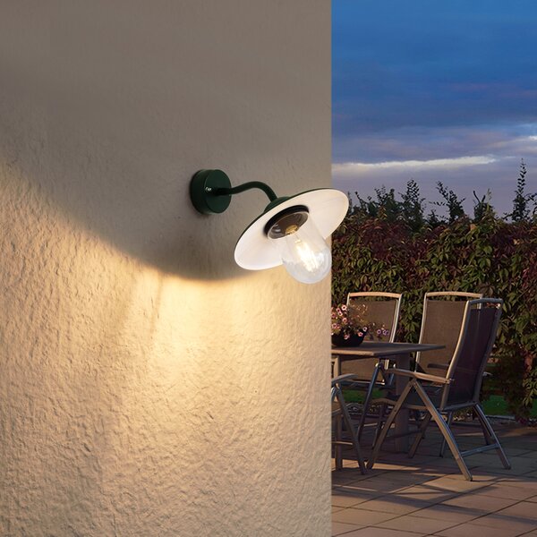 Lampada da parete per esterni verde scuro IP44 - Monaco