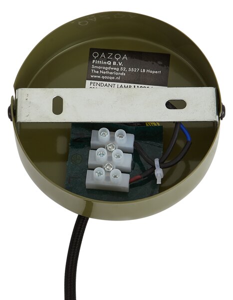 Lampada a sospensione retrò verde con paralume in metallo 2 luci - Macaron