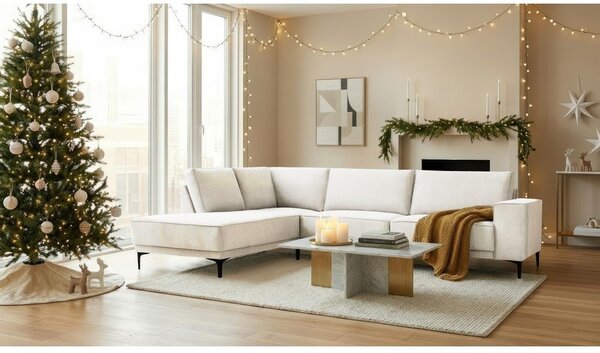Divano angolare color crema (con penisola a sinistra) Copenhagen – Scandic