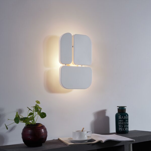 Lampada da parete di design bianca a 3 luci - Planes