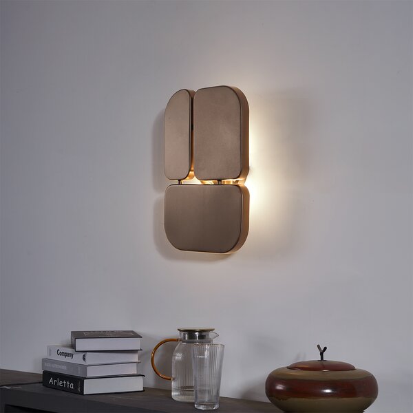 Lampada da parete di design bronzo a 3 luci - Planes