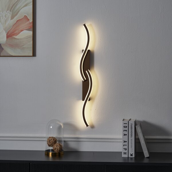 Lampada da parete di design bronzo scuro dimmerabile a 3 livelli 2 luci - Bummy