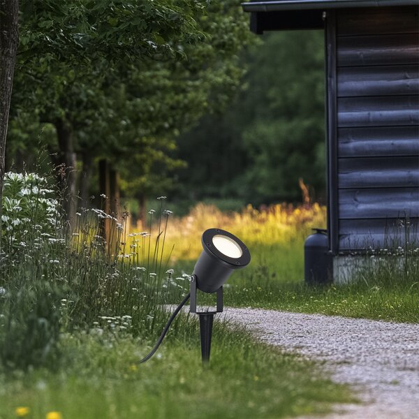 Faretto da giardino moderno nero con LED regolabile con cavo e spina 250cm IP65 - Basic